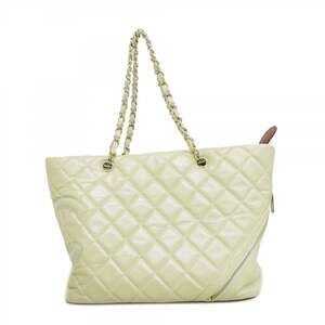 Chanel Tote Bag/Chain Cambon Leather Ivory Women's